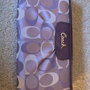 Coach Ashley Signature 3 Tone Purple Wallet